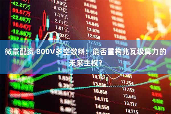 微豪配资 800V多空激辩：能否重构兆瓦级算力的未来主权？